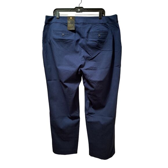 JM Collection Dress Pants Women’s 18W Navy Blue Curvy-Fit Straight-Leg Stretch - Picture 2 of 9